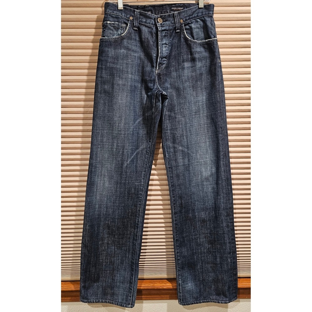 Citizens of Humanity Evans Blue Collar Mens 33‎ Dark Wash Button Fly Denim Jeans
